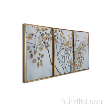 Toile flottante branches asiatiques modernes multi-panneaux